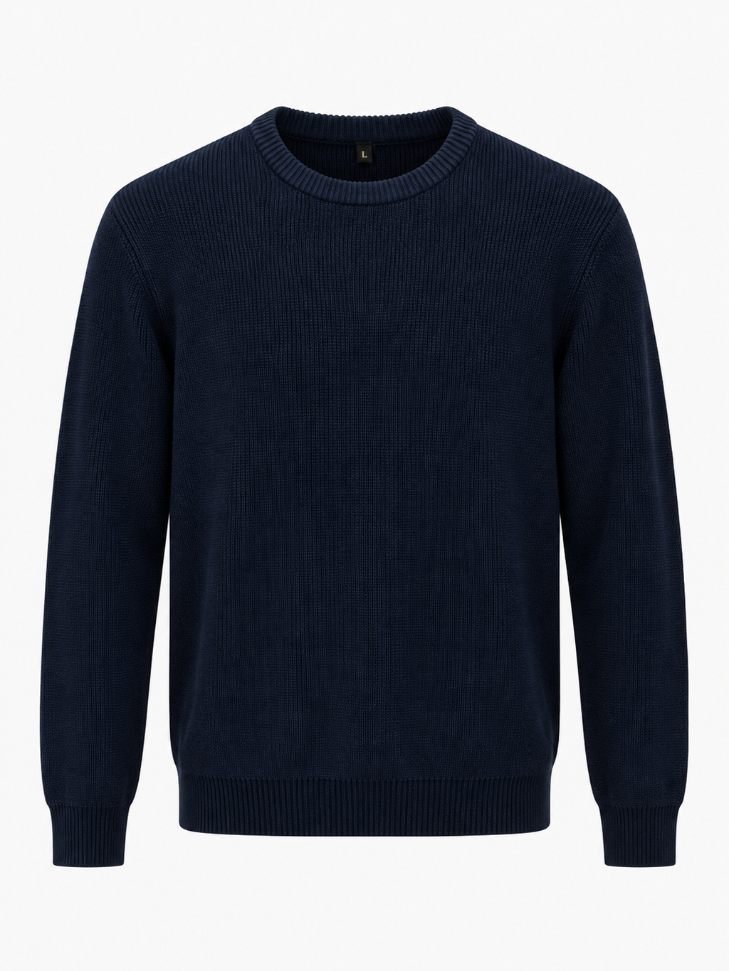 Maglione girocollo in maglia - Blu navy