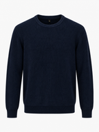 Maglione girocollo in maglia - Blu navy