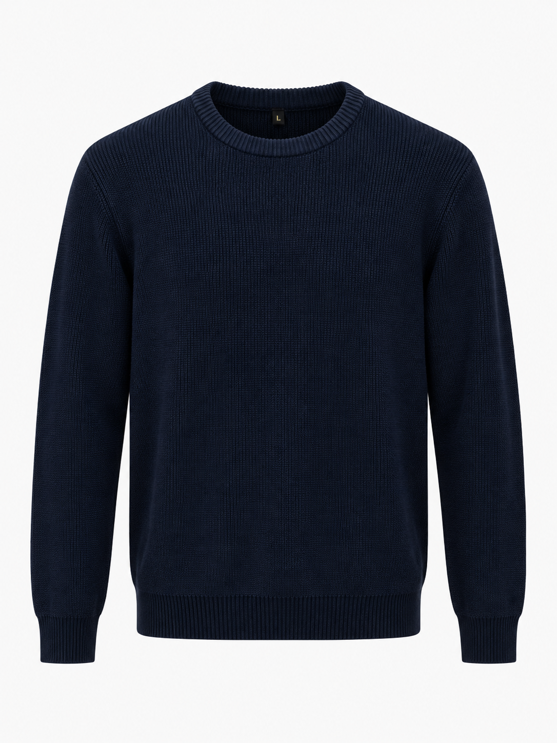 Maglione girocollo in maglia - Blu navy