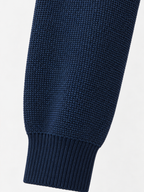 Maglione girocollo in maglia - Blu navy