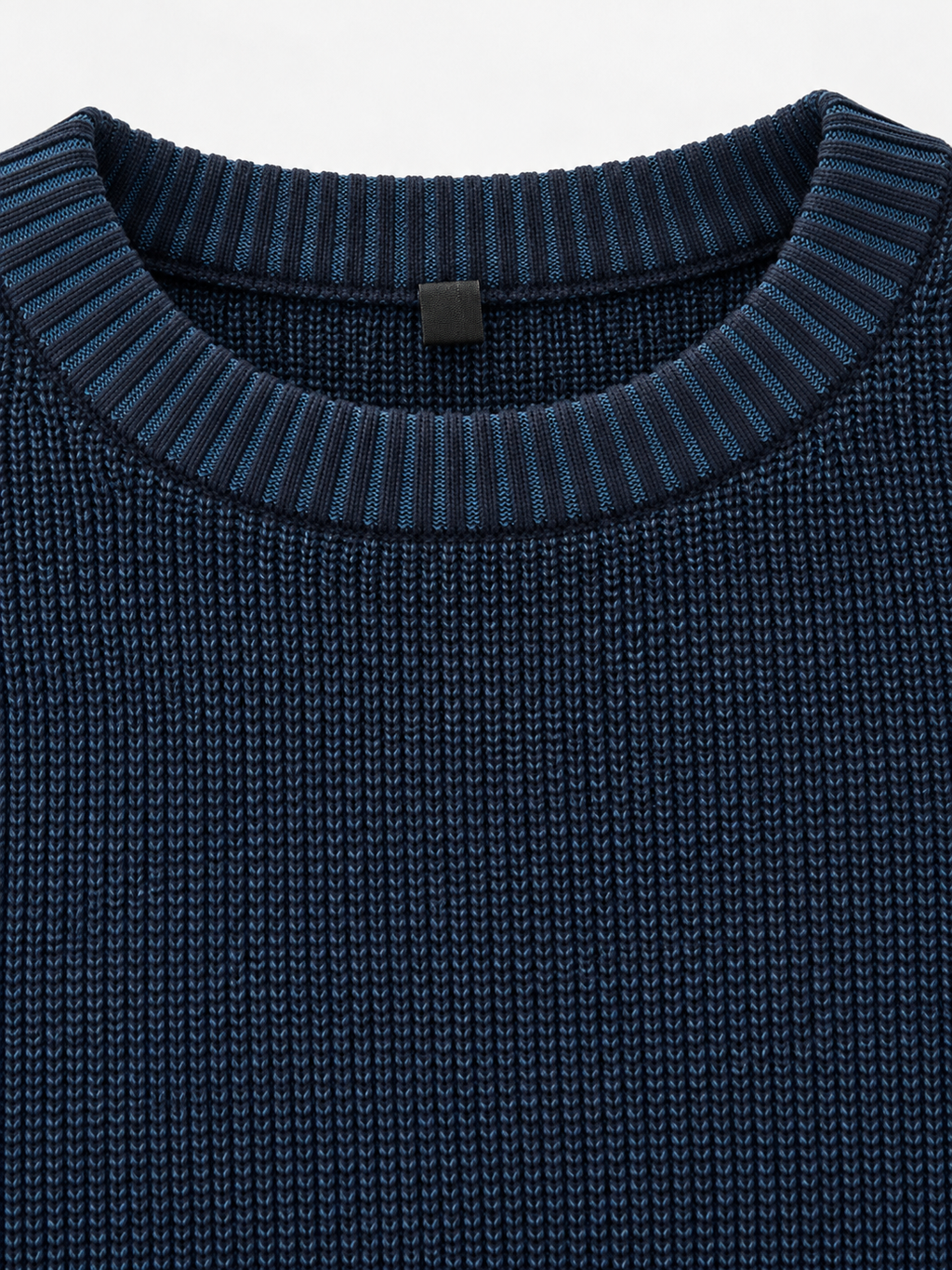 Maglione girocollo in maglia - Blu navy