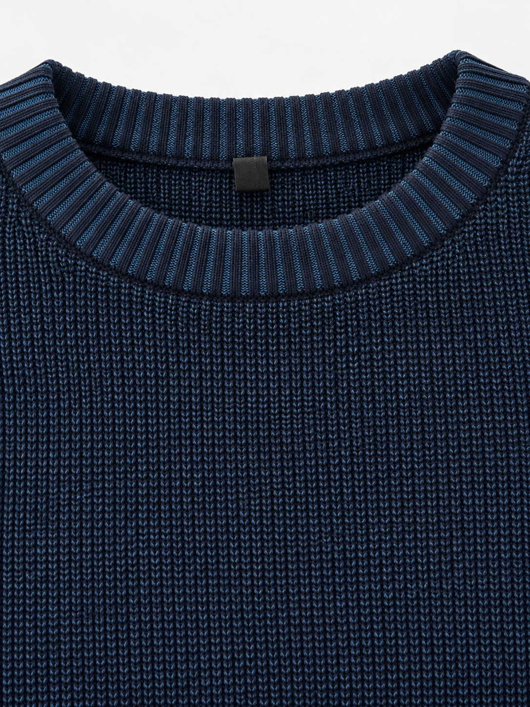 Maglione girocollo in maglia - Blu navy