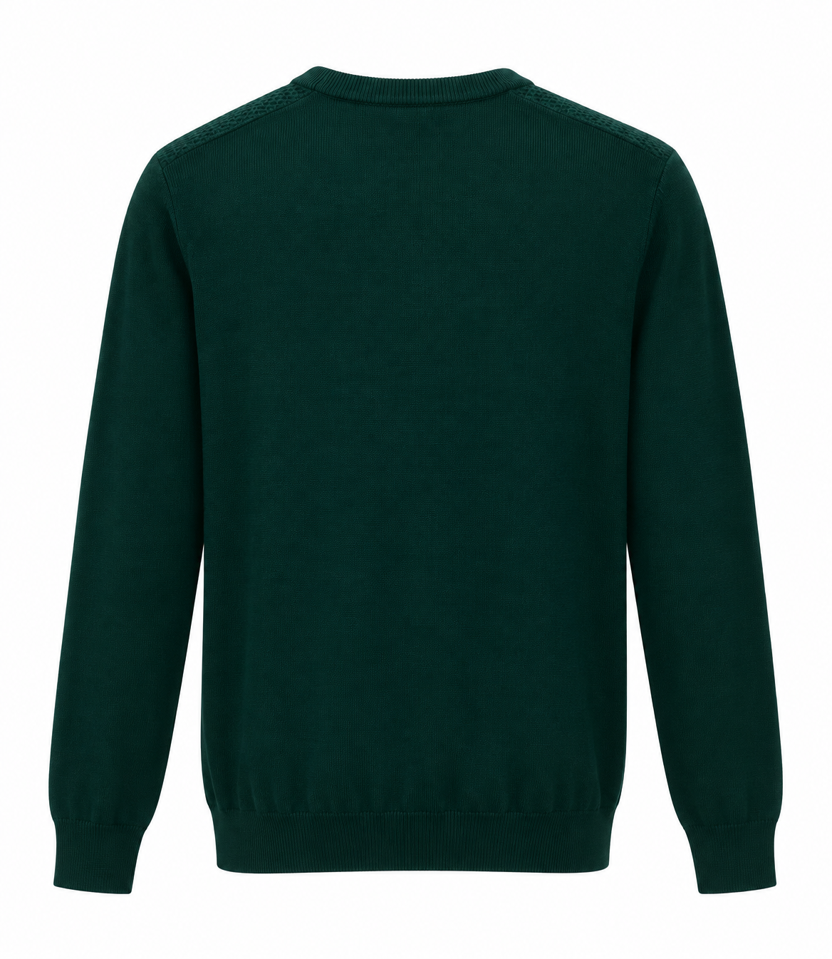 Maglione girocollo in maglia rasata - Verde