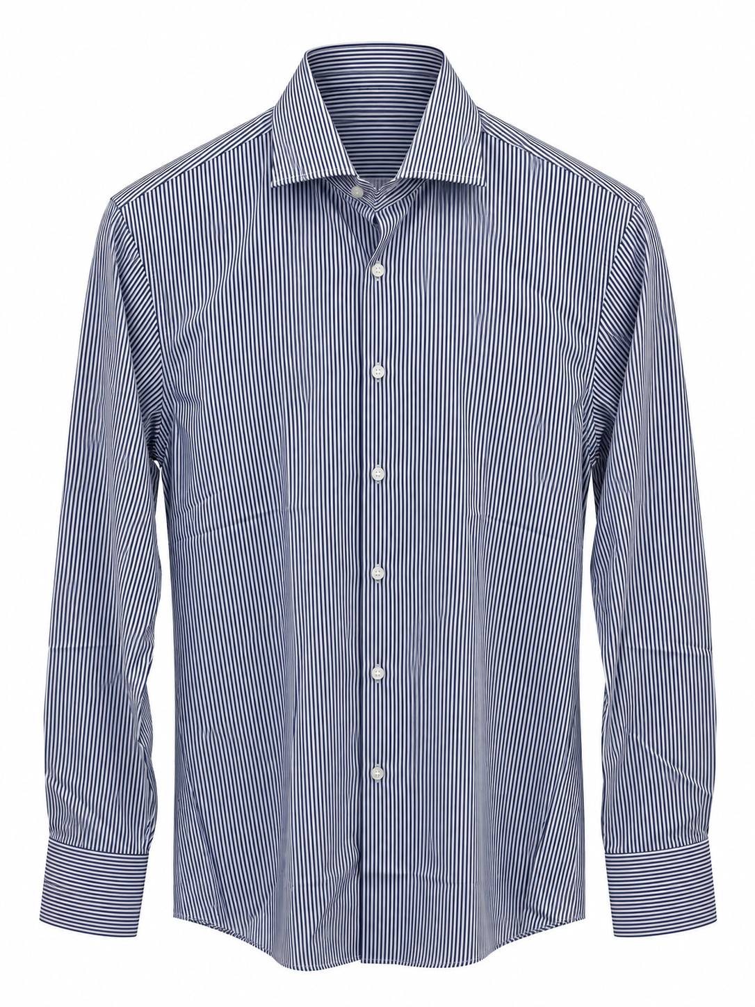 Camicia Regular Fit a Righe Sottili - blu