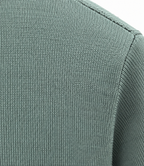 Maglione girocollo in maglia rasata - Verde
