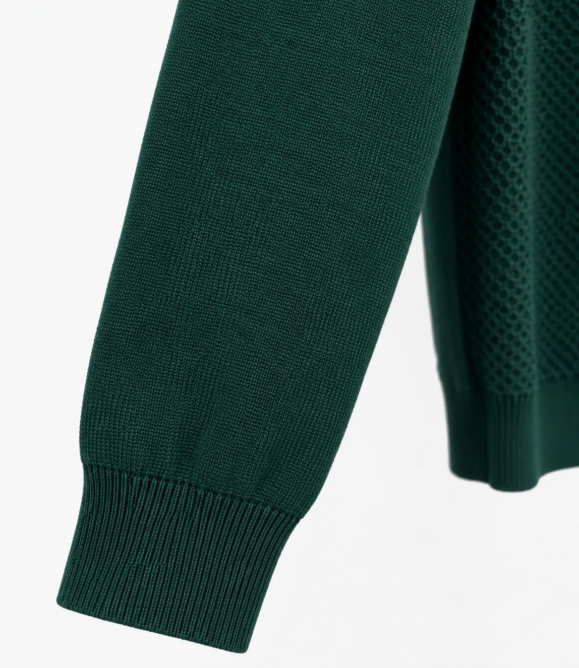 Maglione girocollo in maglia rasata - Verde
