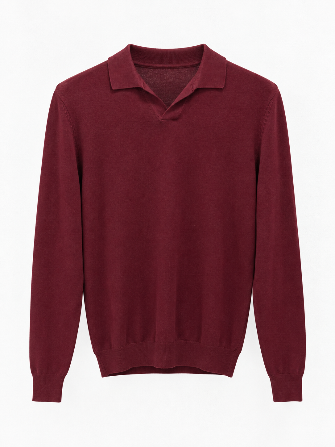 Polo in Maglia Rasata - BORDEAUX