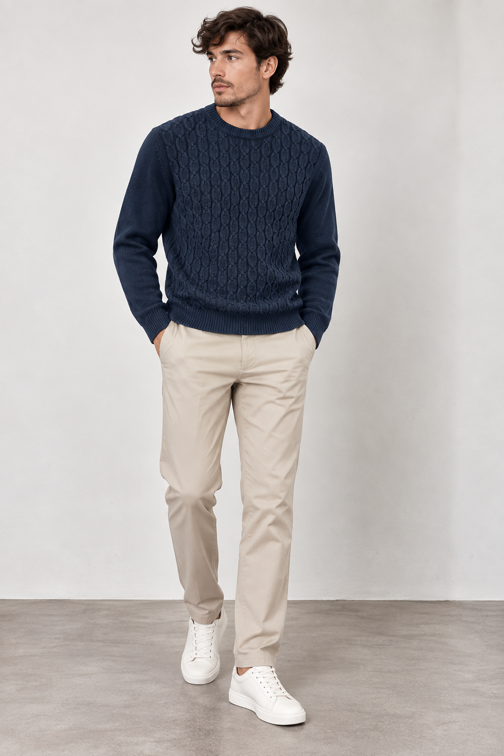 Pantalone Uomo in Tessuto Tecnico - beige