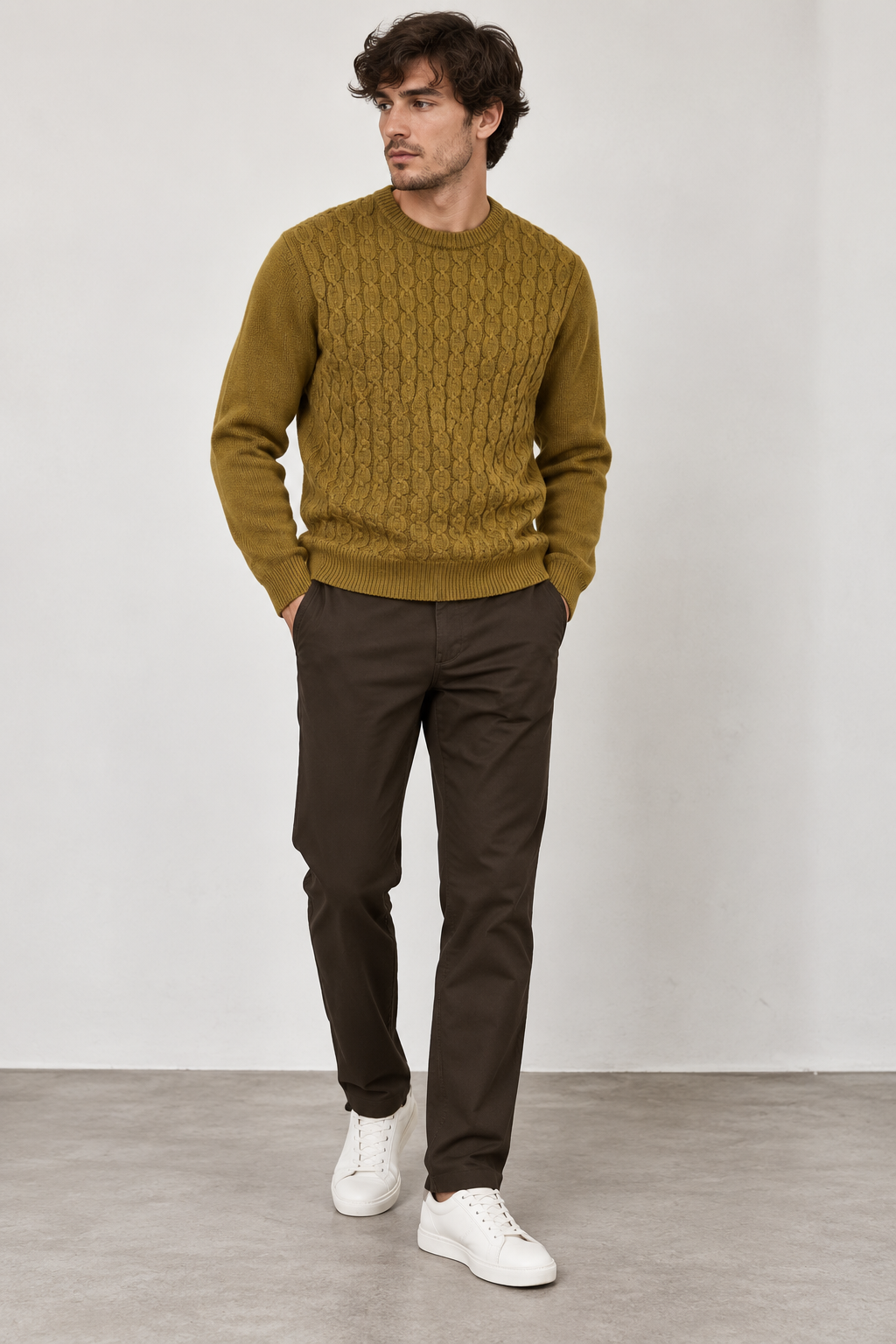 Pantalone Uomo in Tessuto Tecnico - marrone