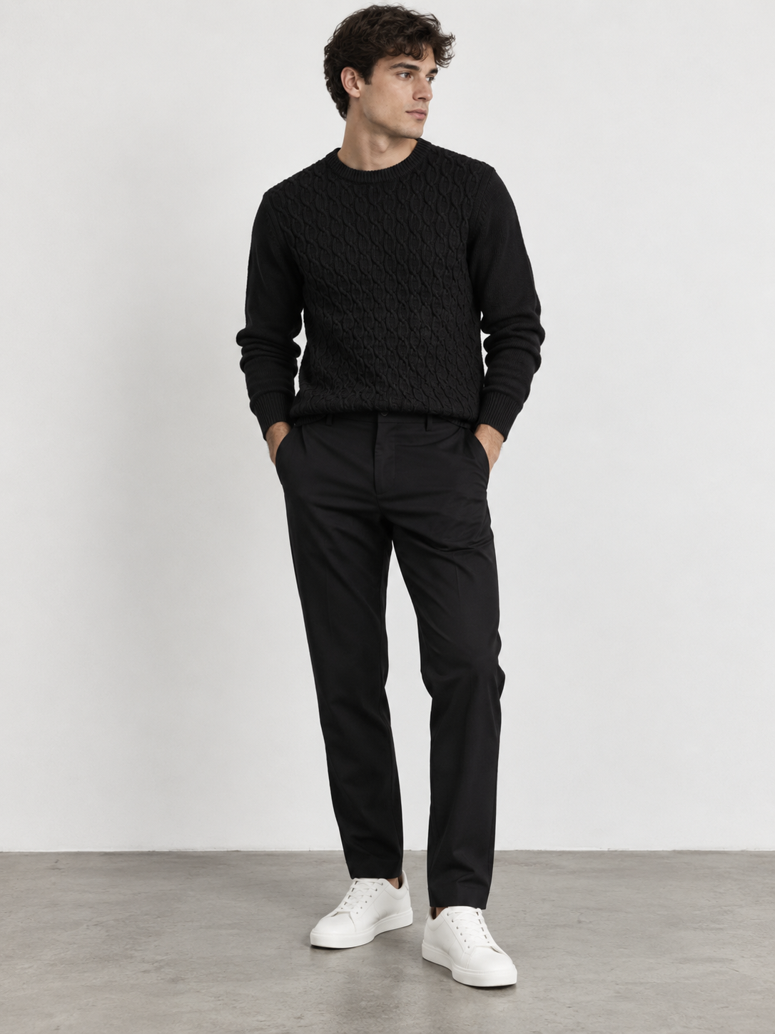 Pantalone Uomo in Tessuto Tecnico - nero