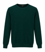 Maglione girocollo in maglia rasata - Verde