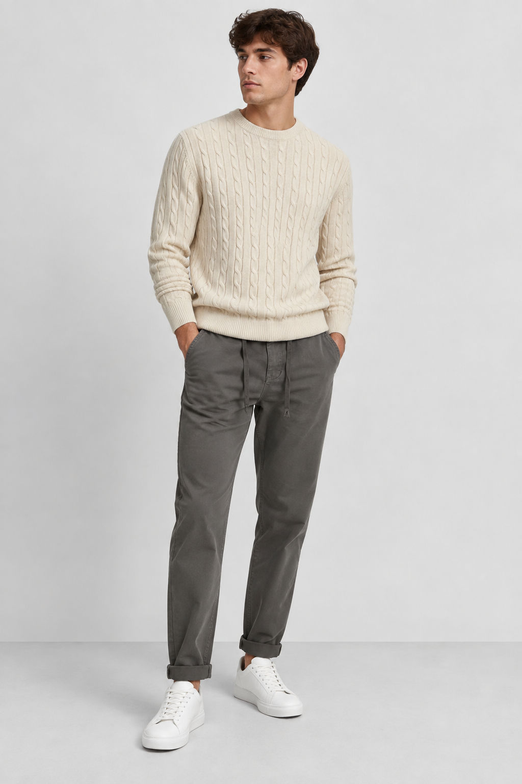 Pantalone Chinos Slim Fit - Grigio