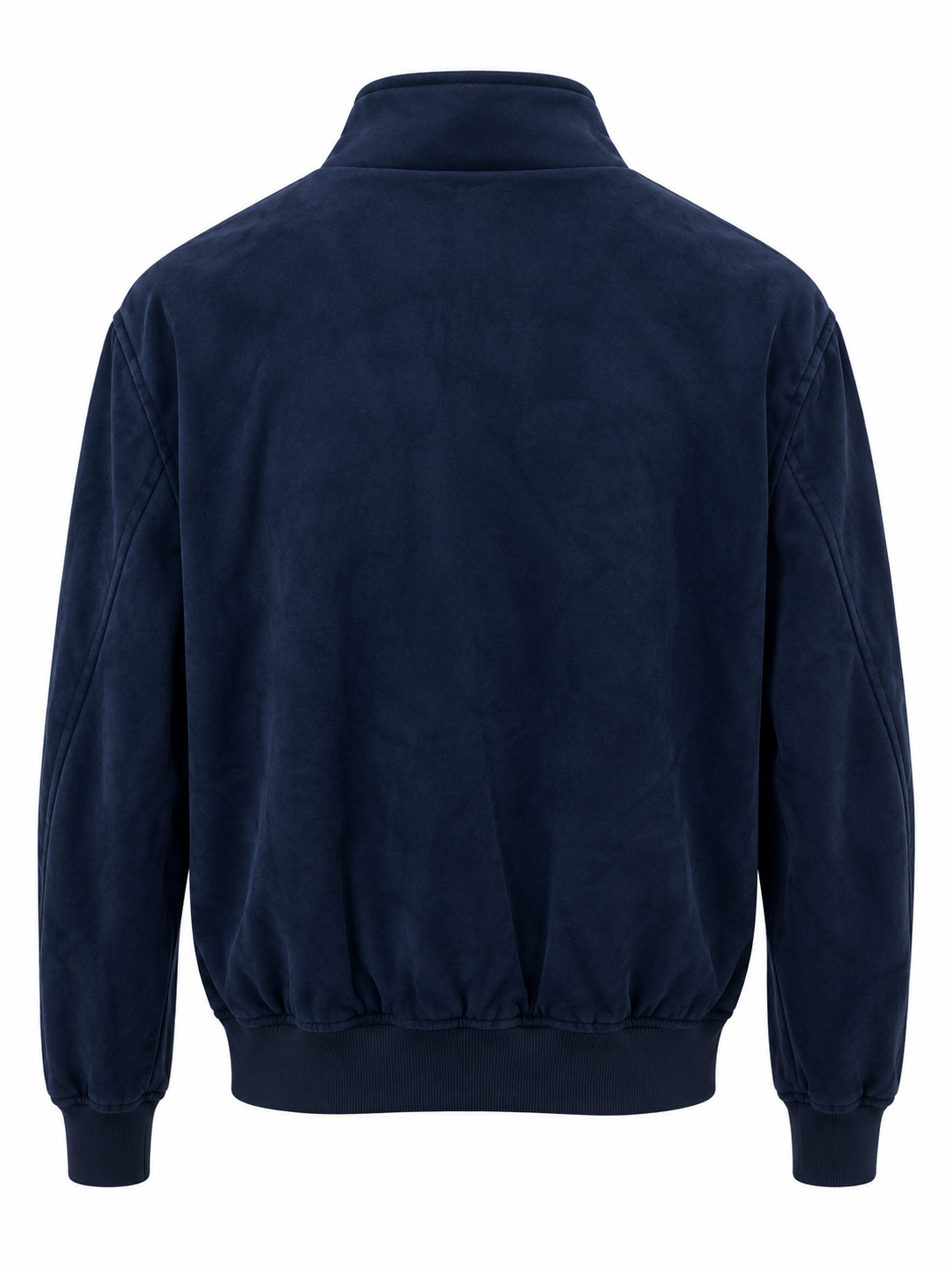 Giubbino in Tessuto Scamosciato - Blu navy