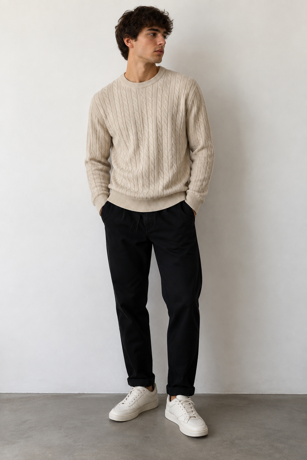 Pantalone Chinos Slim Fit - Nero
