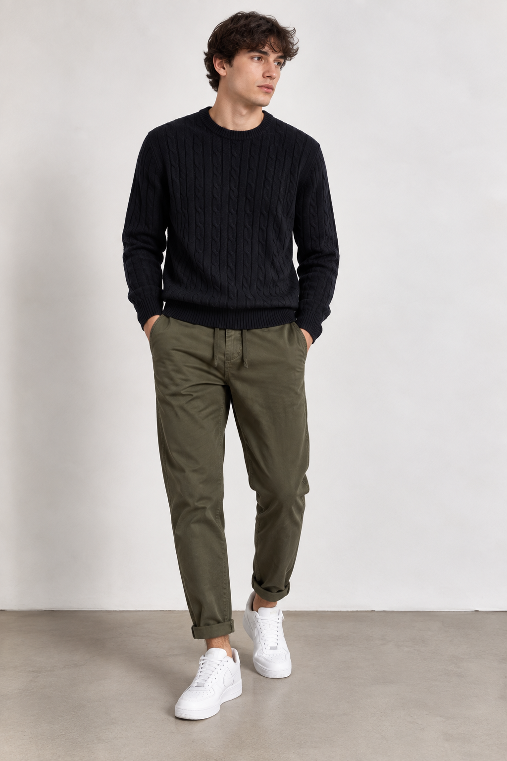 Pantalone Chinos Slim Fit - Militare