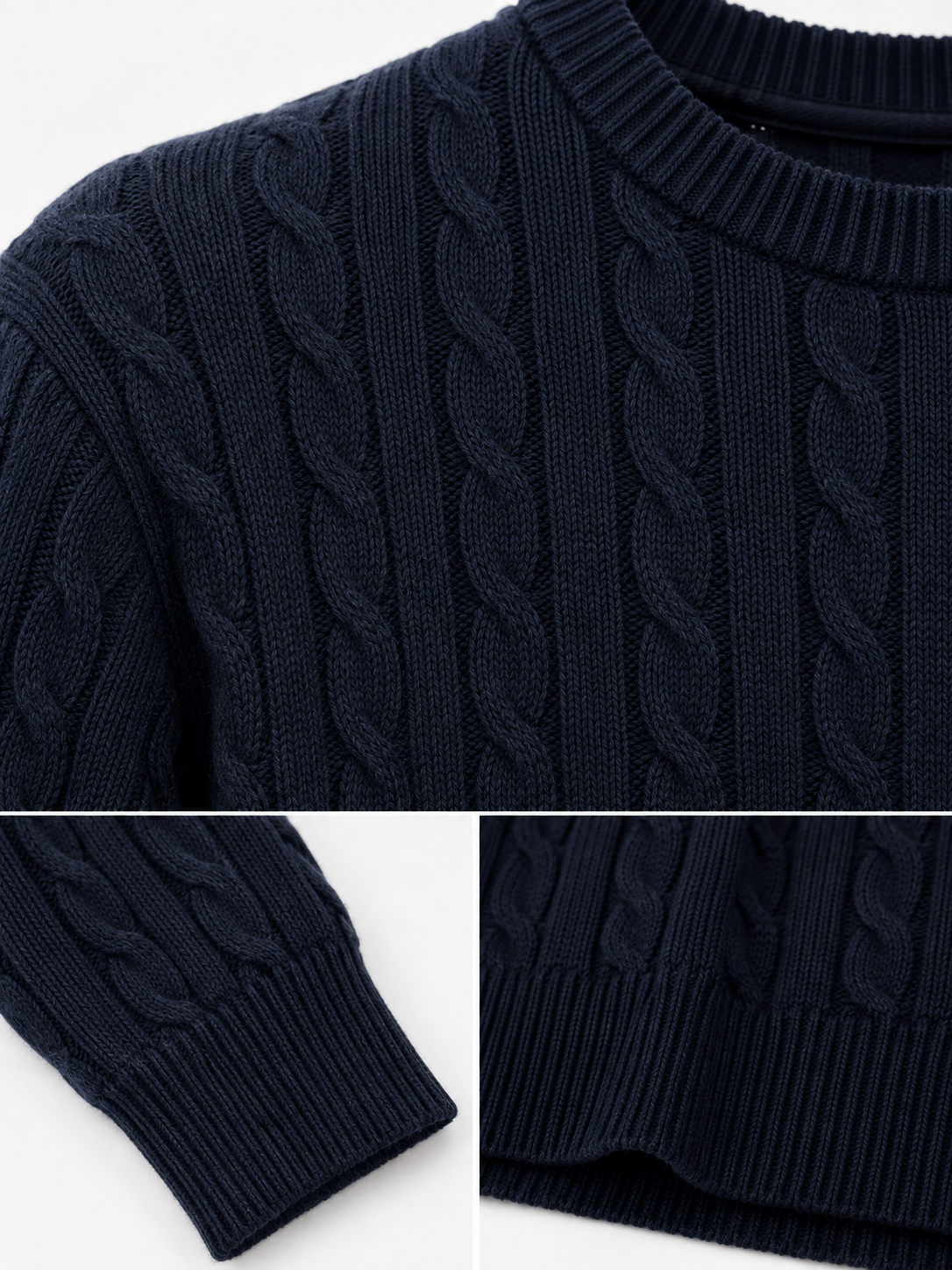 Maglione uomo in misto lana - Blu navy