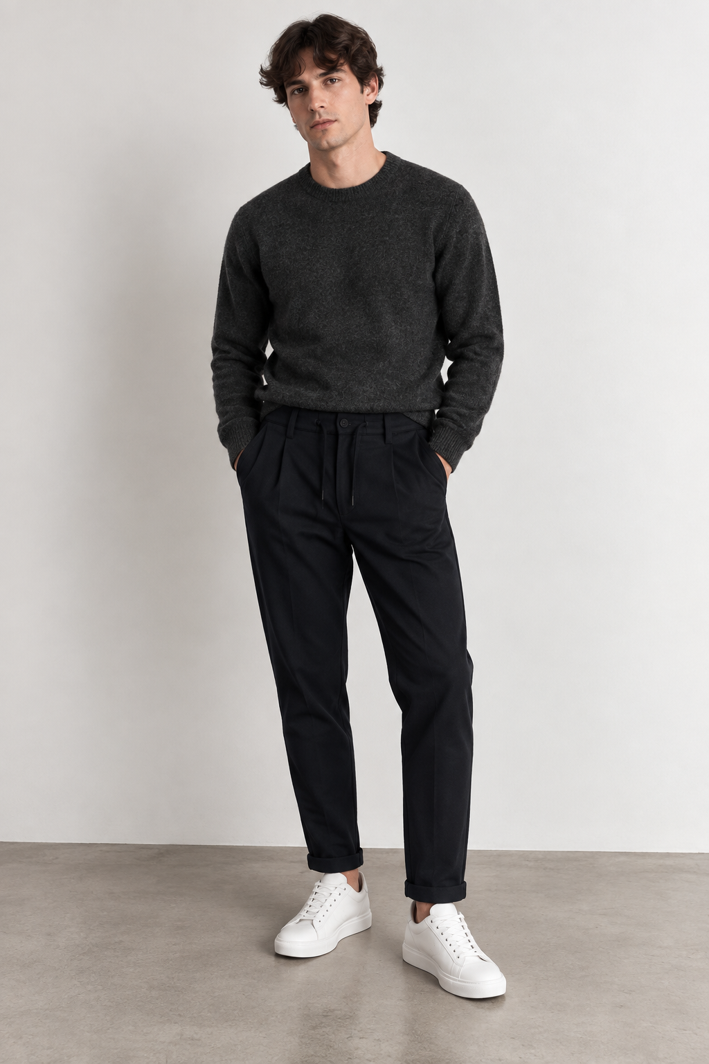 Maglione Uomo Girocollo - Grigio