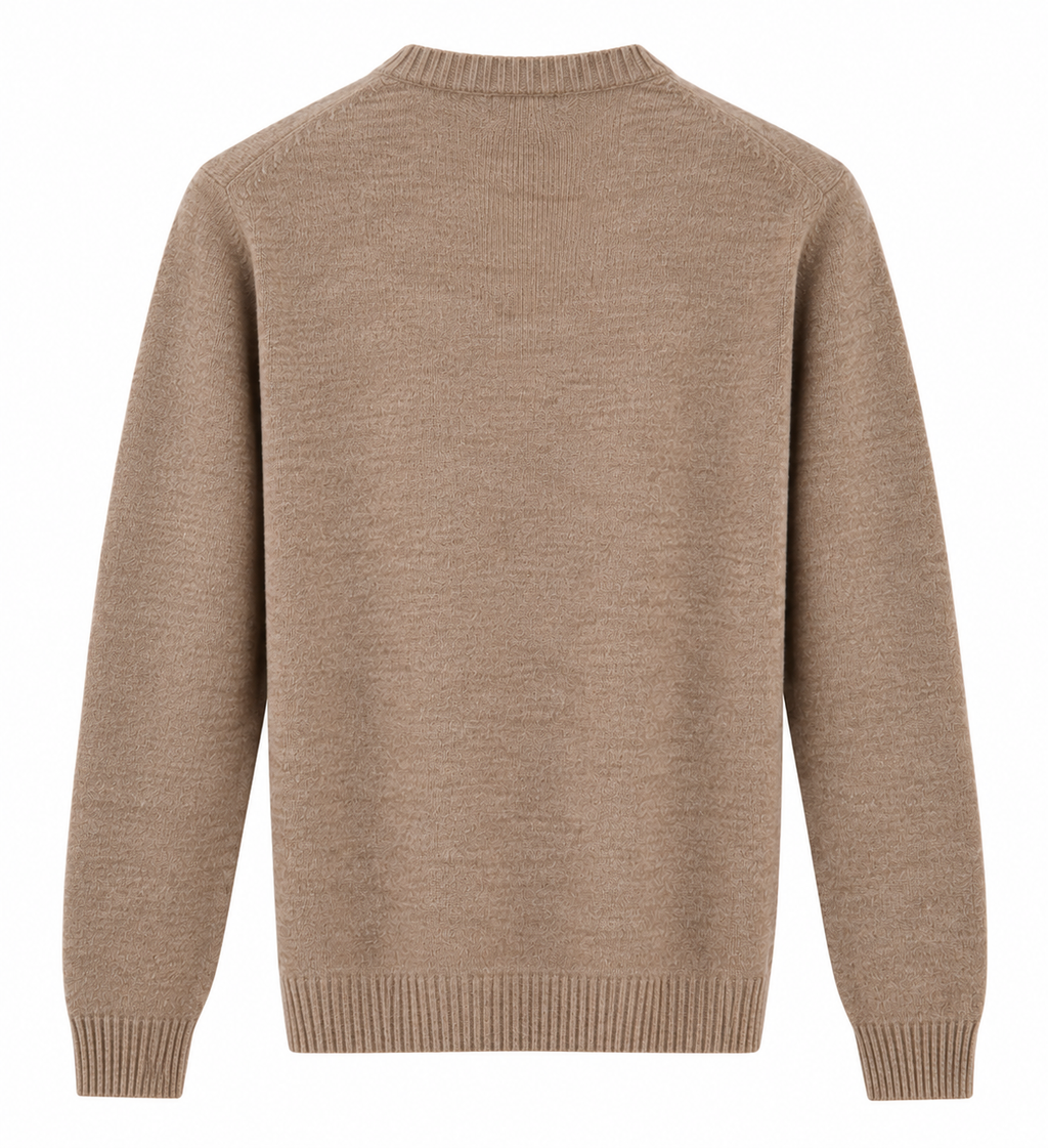 Maglione Uomo Girocollo - Beige