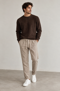 Pantalone con Laccio Elasticizzato - Beige