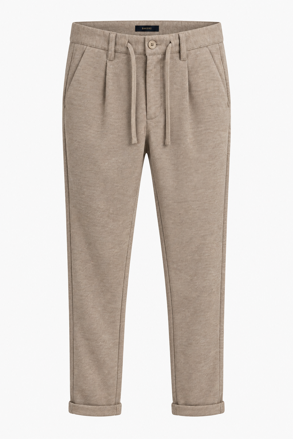 Pantalone con Laccio Elasticizzato - Beige