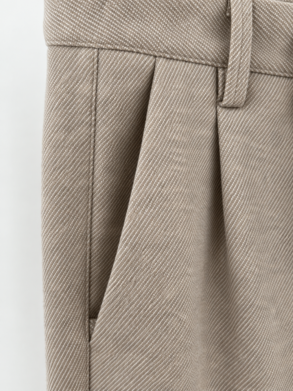 Pantalone con Laccio Elasticizzato - Beige