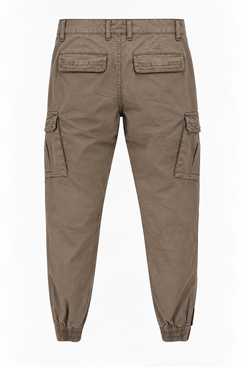 Pantalone Cargo in Cotone Elasticizzato - Beige