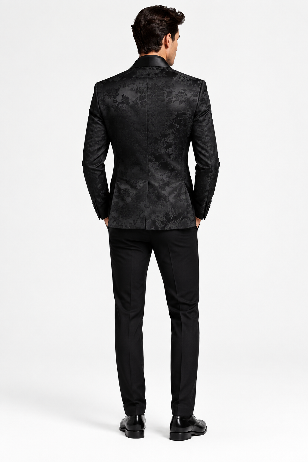 Abito Slim Fit Nero - Vista retro