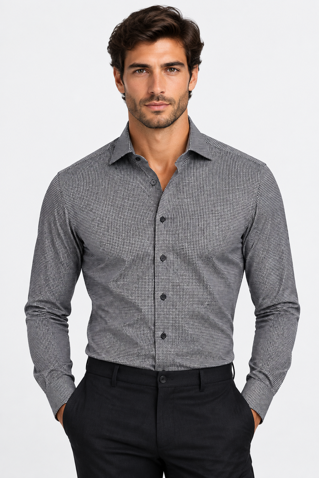 Camicia Uomo Fantasia Slim Fit