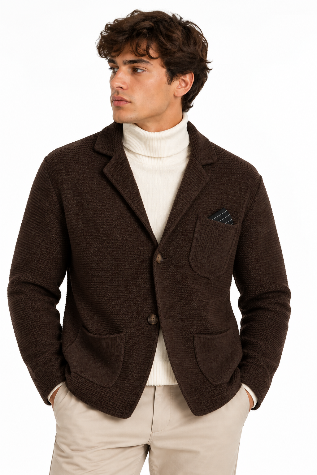 cardigan - marrone