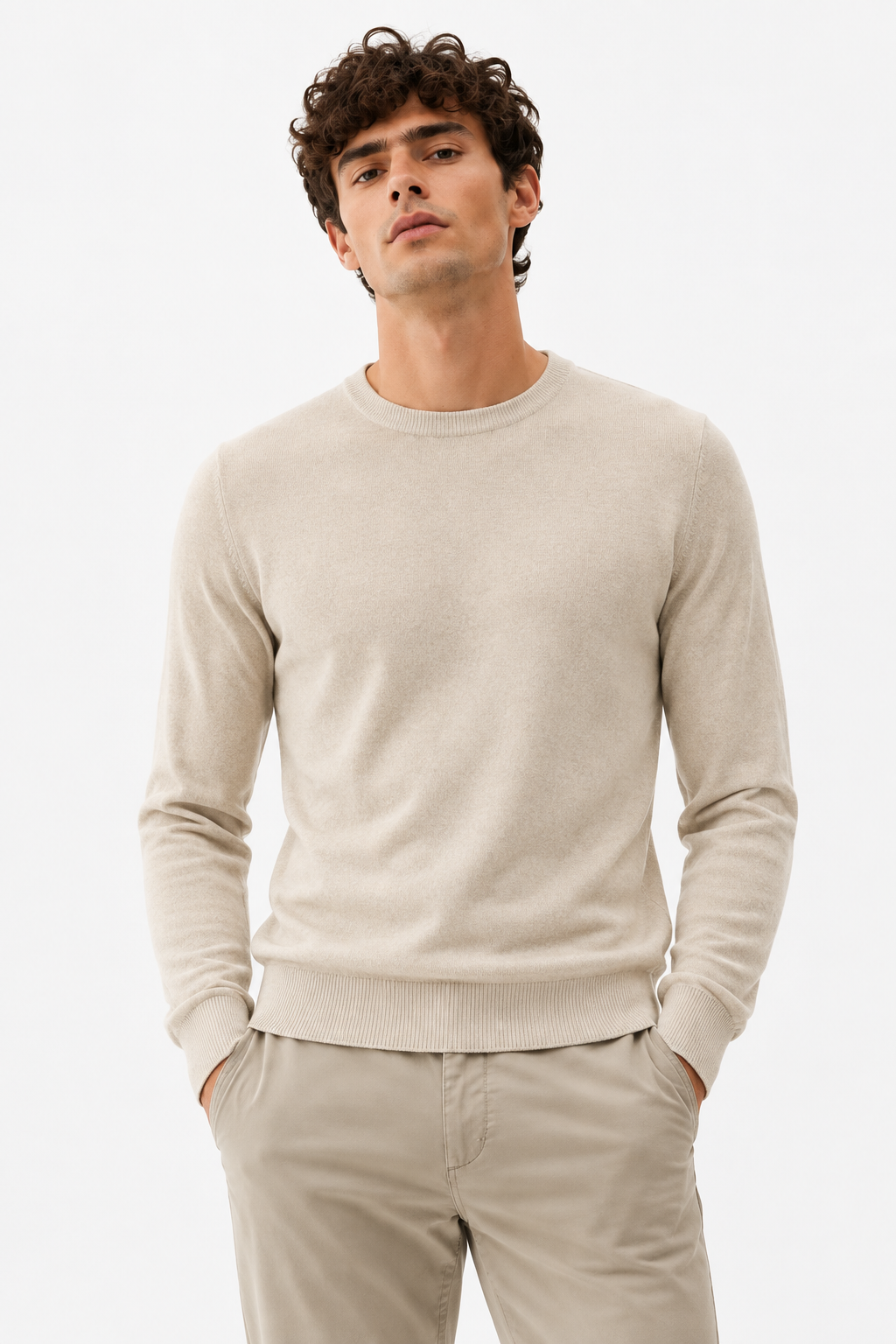 Maglioncino Girocollo - Beige 