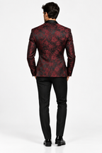 Abito Slim Fit Bordò - Vista retro