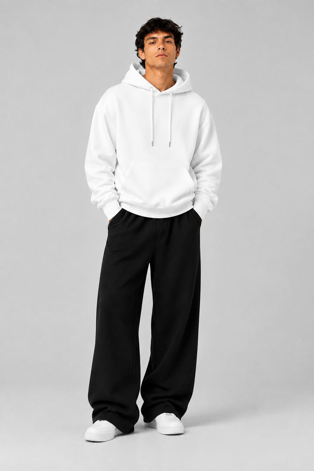 Felpa Hoodie - Bianco