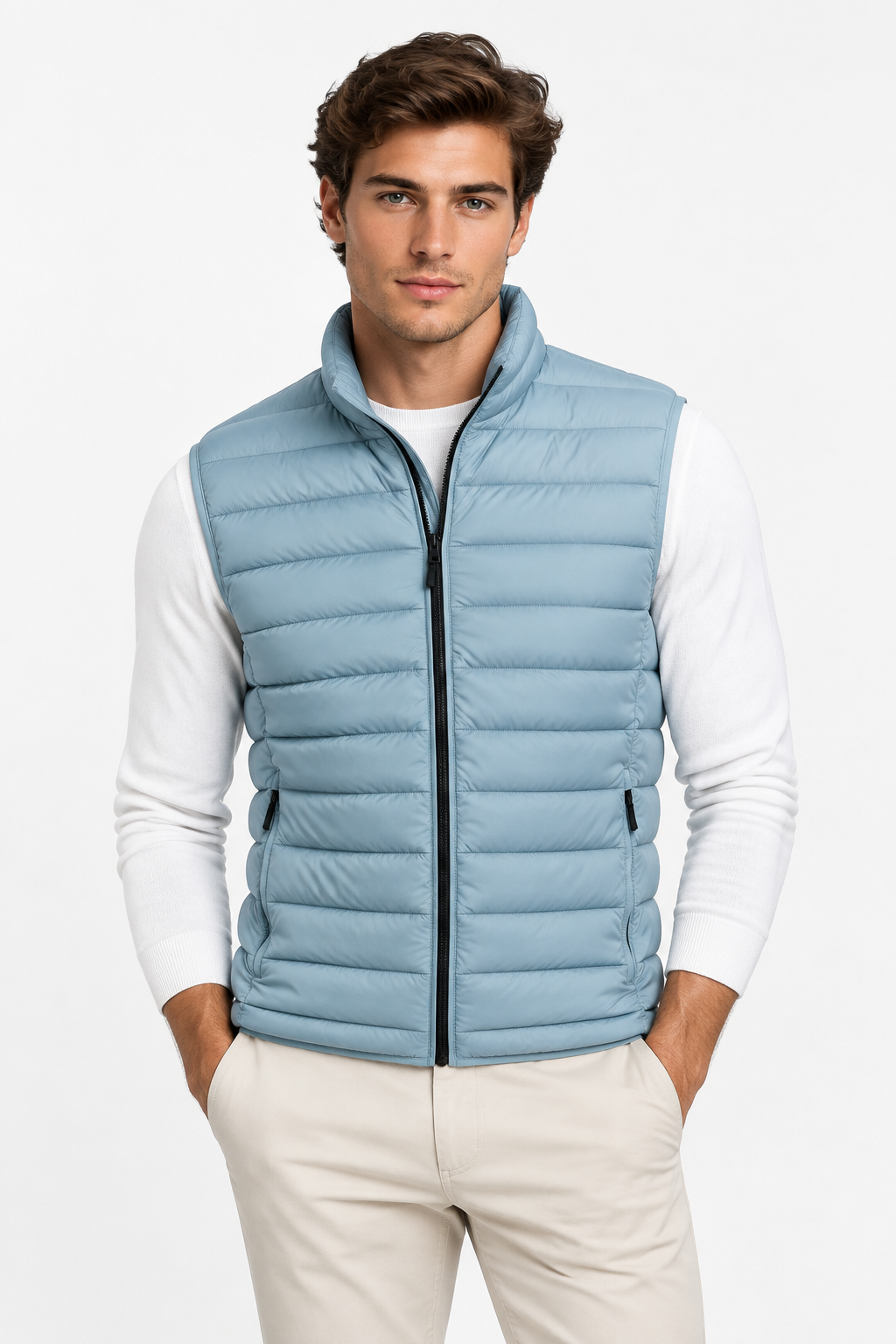 Gilet imbottito - celeste