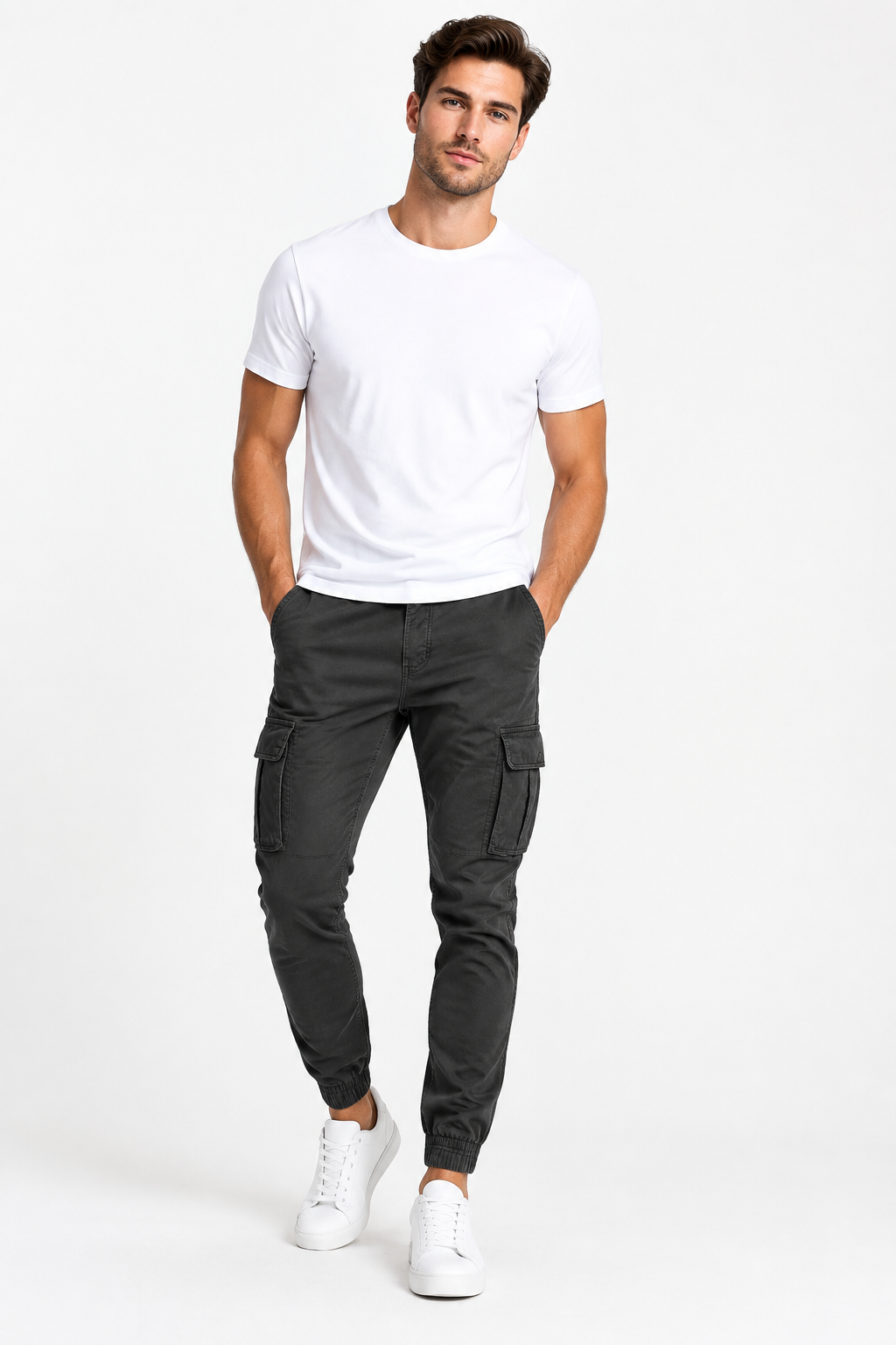 Pantalone cargo NL197 - Grigio