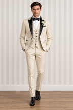 smoking 3 pezzi - beige