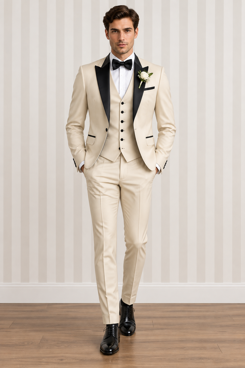 smoking 3 pezzi - beige