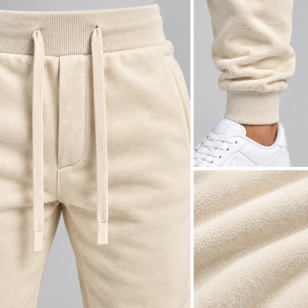 Jogger felpato - bianco