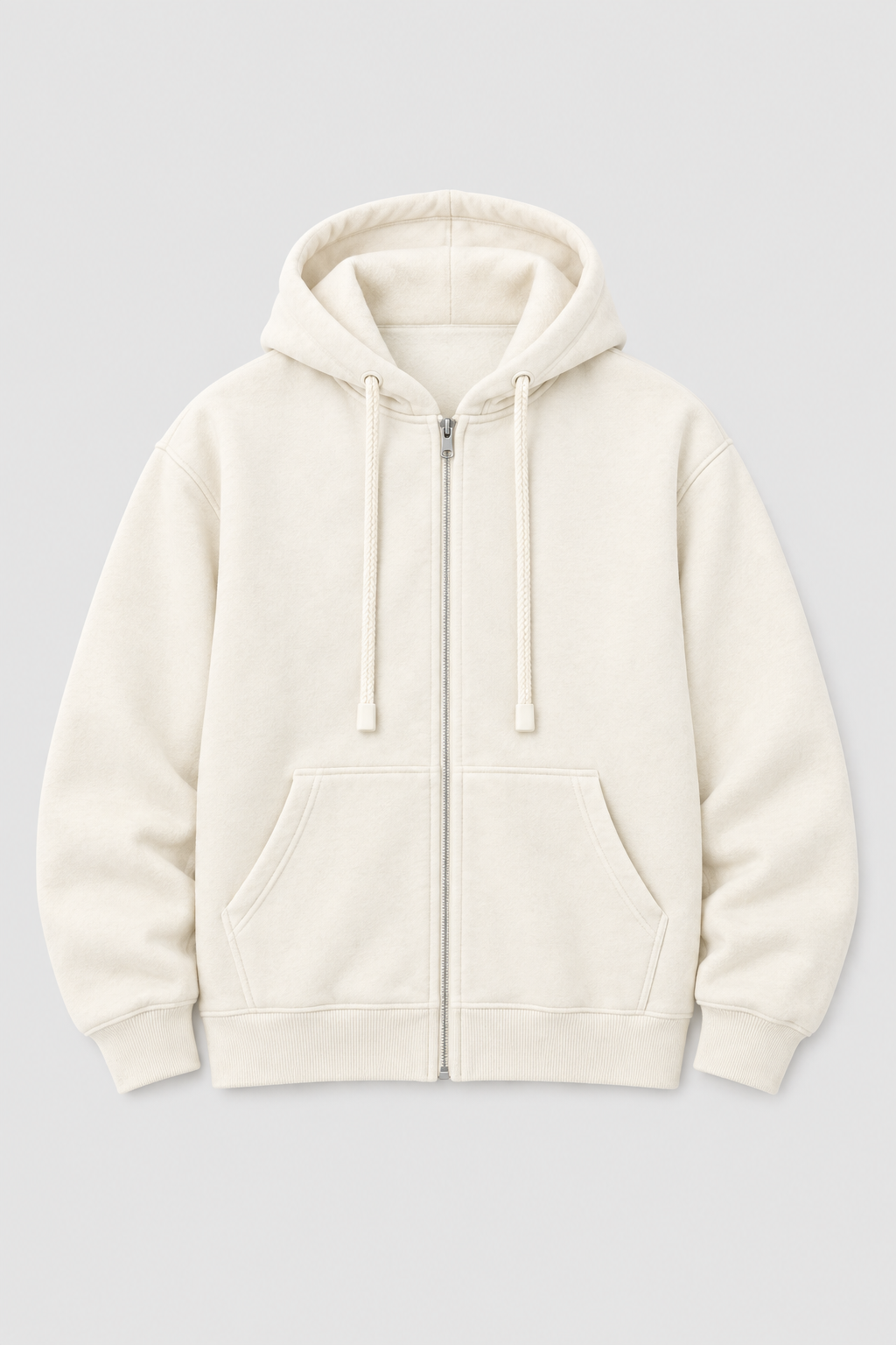 felpa con zip - bianco 