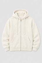 felpa con zip - bianco 