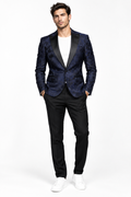 Abito Slim Fit Blu - Vista frontale