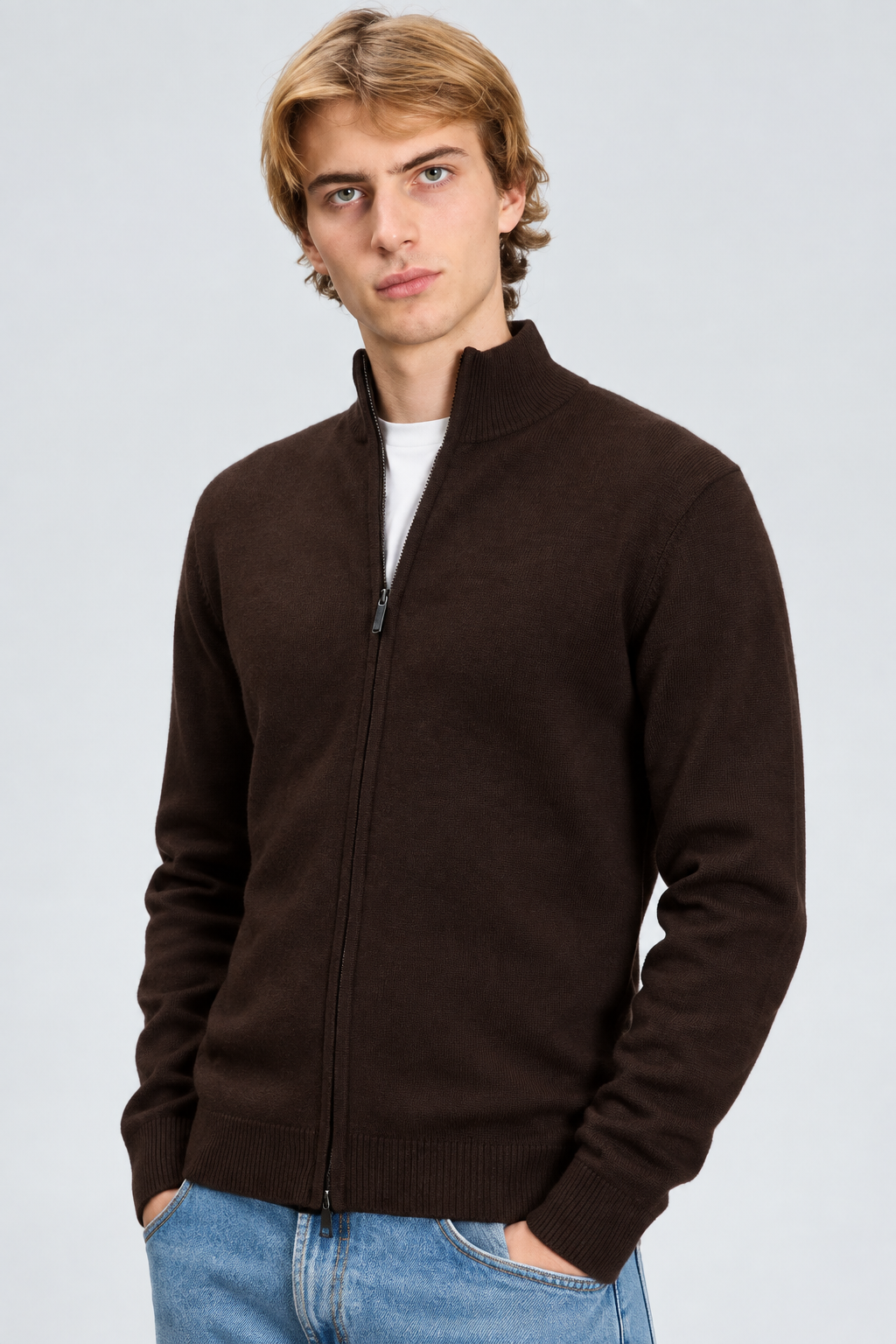 cardigan - caffè