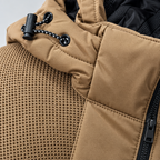 Giubbotto Waffle Padded Jacket Camel – Dettaglio Tessuto e Zip