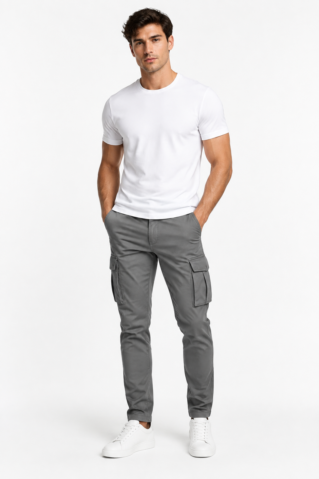 Pantalone Cargo - Grigio