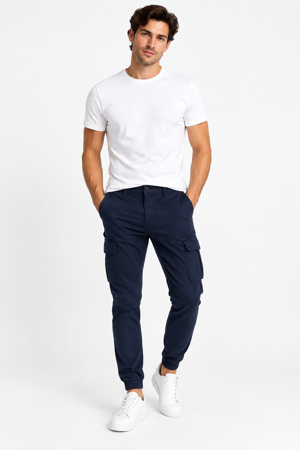 Pantalone cargo NL197 - Blu