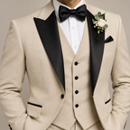 smoking 3 pezzi - beige