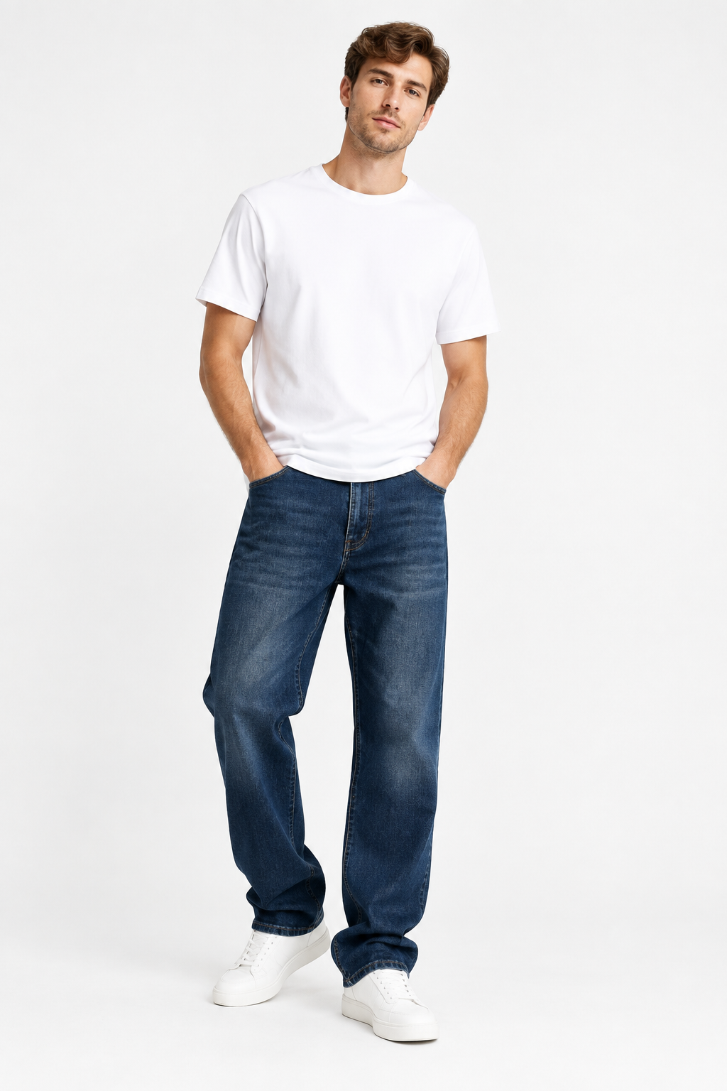 Jeans over size N1591 - Vista su modello
