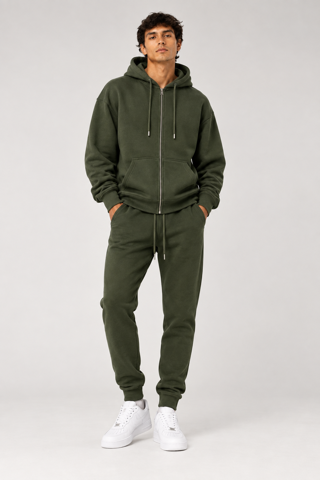 Felpa Zip - Verde