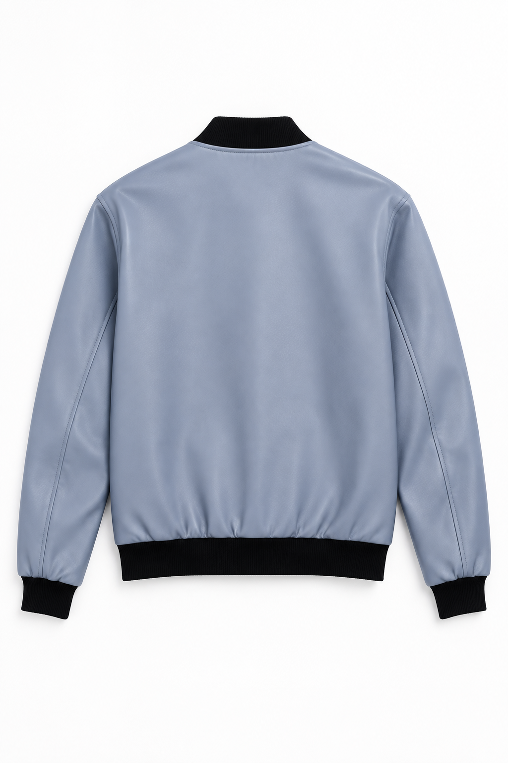 Giubbino bomber ecopelle -  celeste