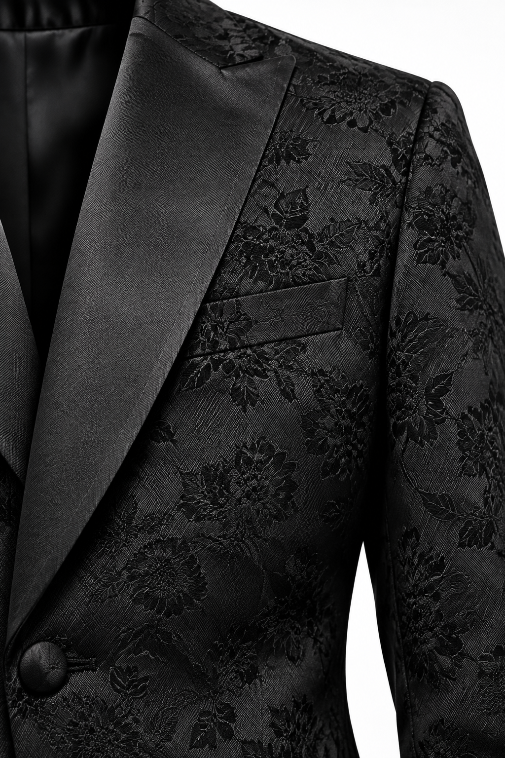 Abito Slim Fit Nero - Dettaglio tessuto