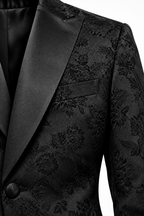 Abito Slim Fit Nero - Dettaglio tessuto